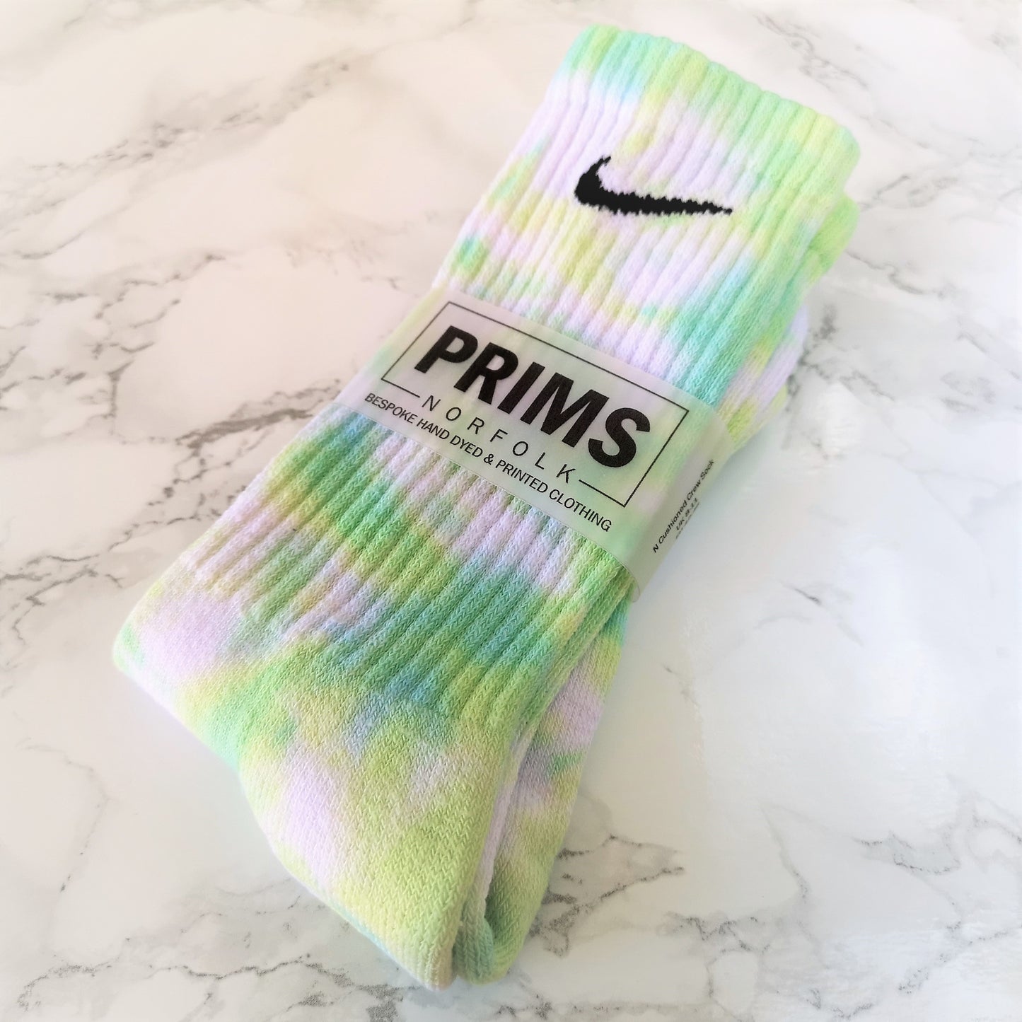 ADULTS TIE DYE CUSHIONED CREW SOCK (N) - ACID DROP