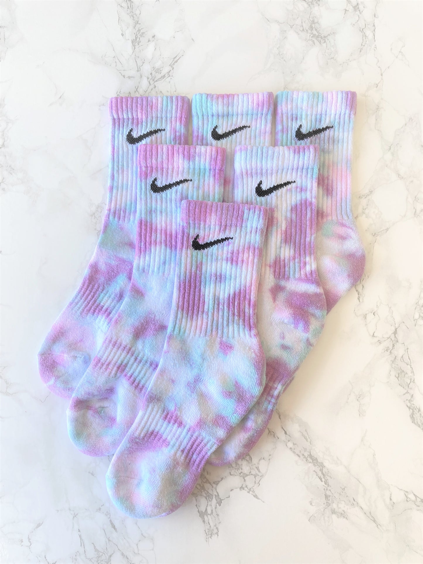 ADULTS TIE DYE CUSHIONED CREW SOCK (N) - CONFETTI