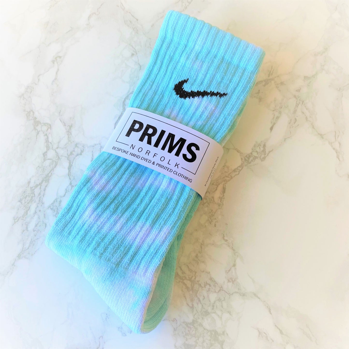 ADULTS TIE DYE CUSHIONED CREW SOCK (N) - MINT