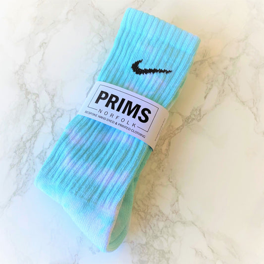 ADULTS TIE DYE CUSHIONED CREW SOCK (N) - MINT