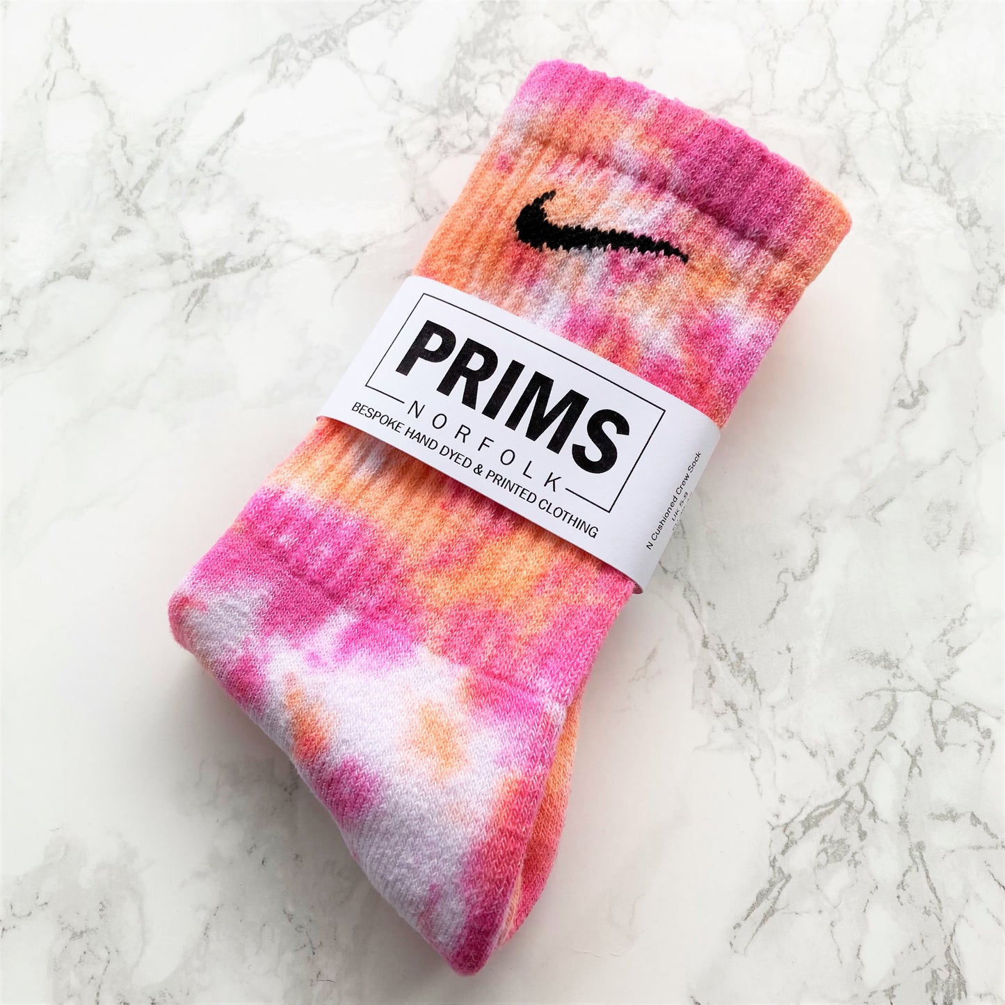 ADULTS TIE DYE CUSHIONED CREW SOCK (N) - PARADISE